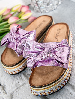 Damskie klapki fioletowe P5113F