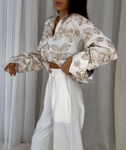 Koszula OVER SPRING wiskoza/len – little flowers