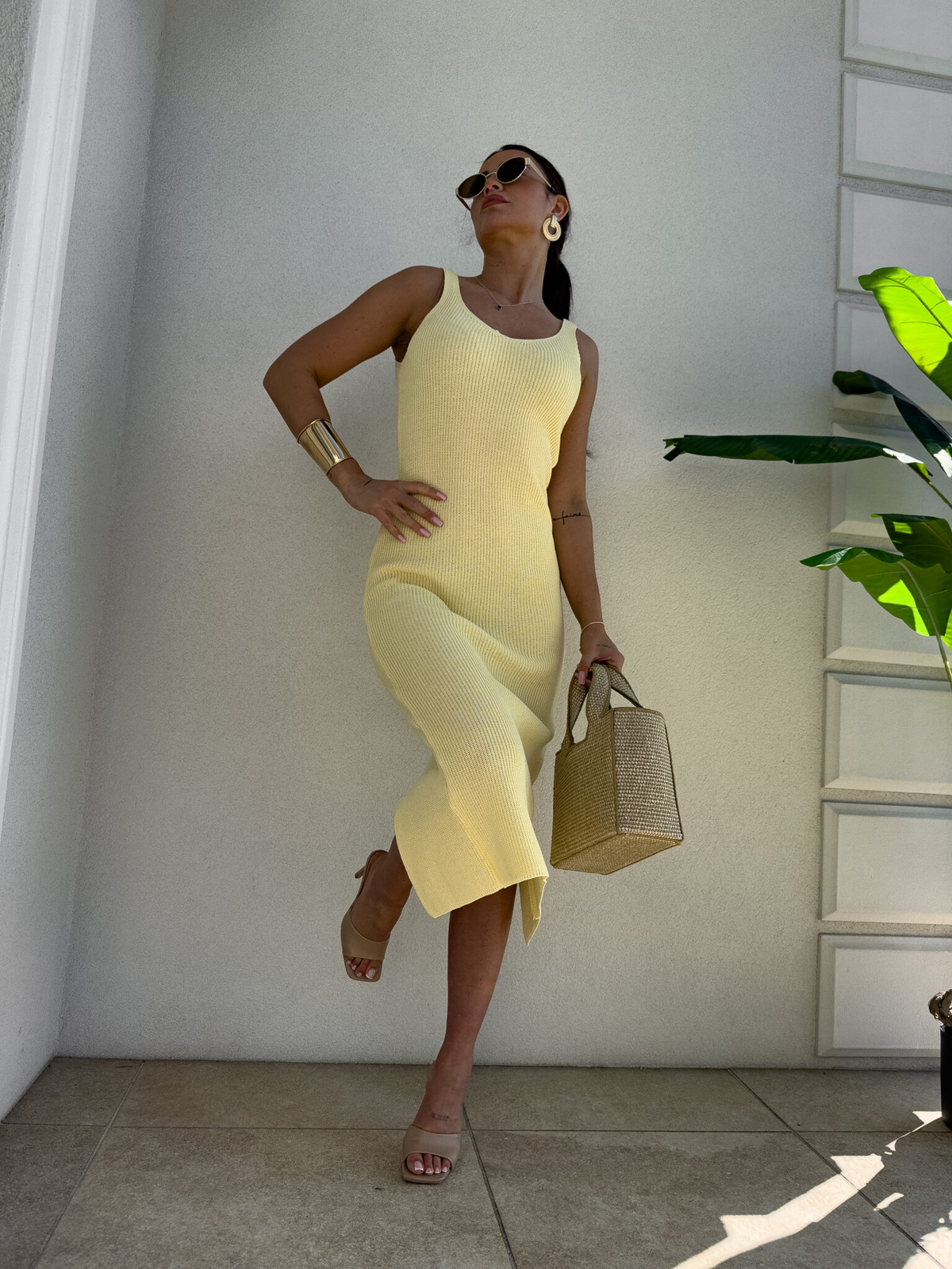 Sukienka SAONA - bananowa