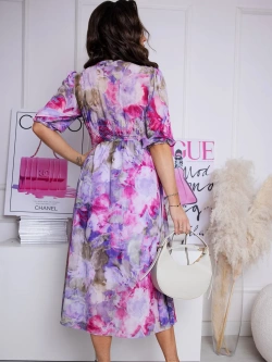 Zwiewna kwiecista sukienka midi Daria