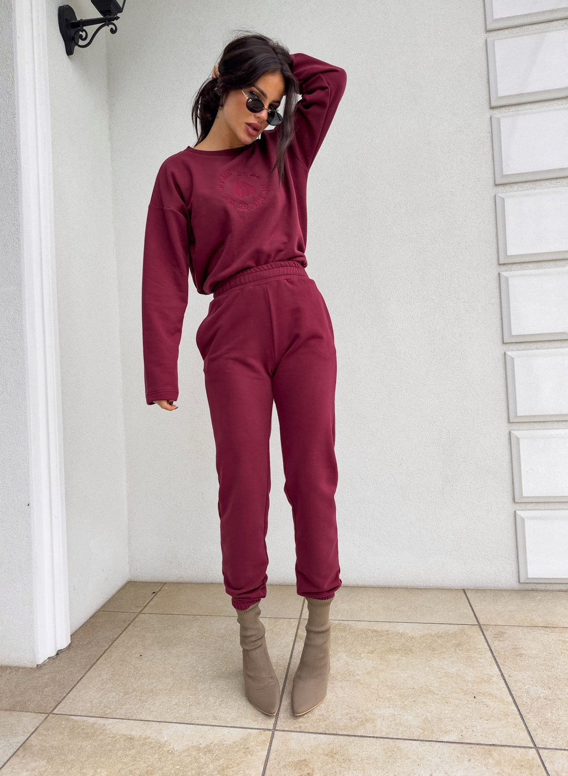 Komplet LOUIS - bordowy