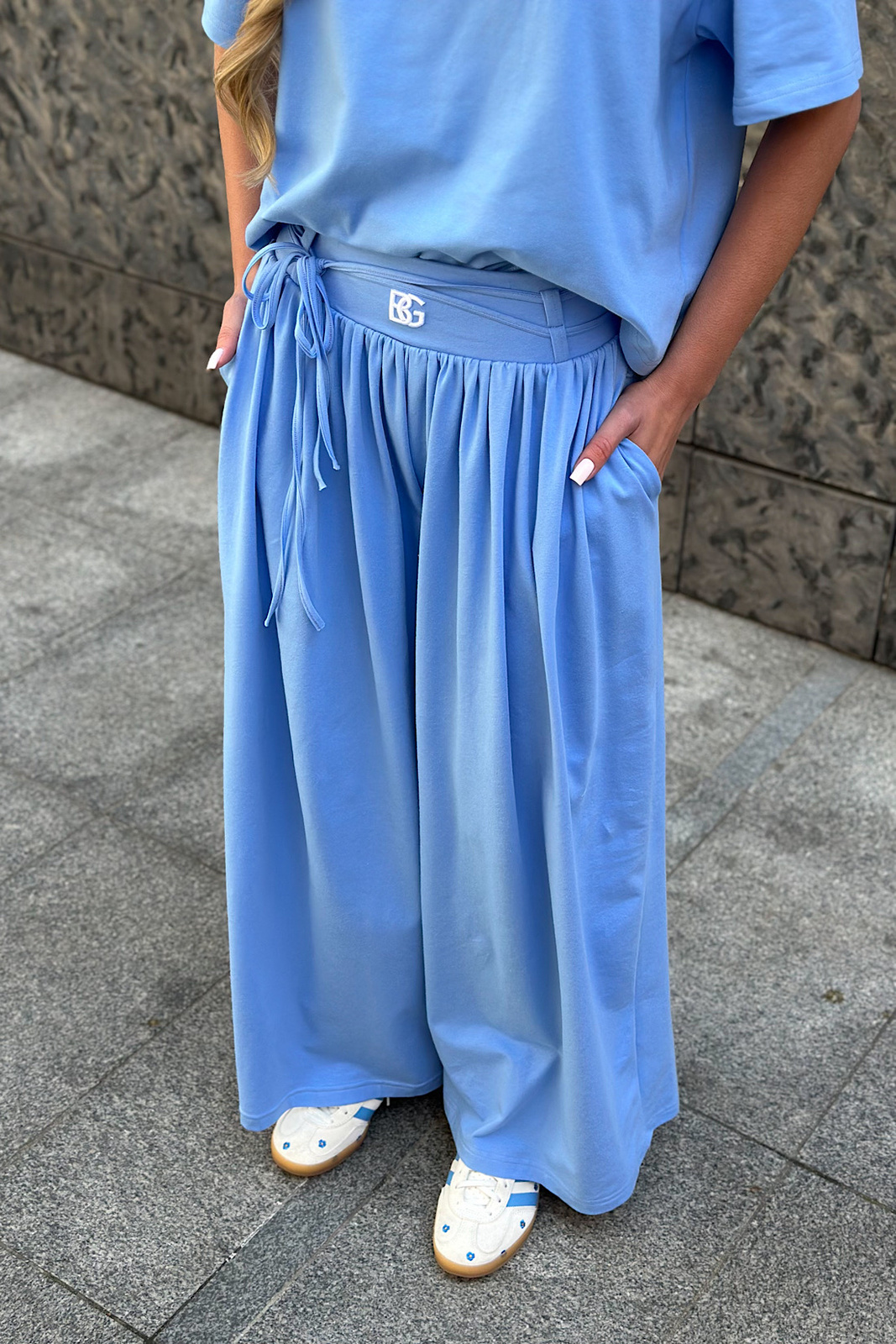 SPODNIE DAMSKIE BG MORNING | NIEBIESKI