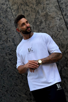 T-SHIRT MĘSKI BG FIFI | BIAŁY