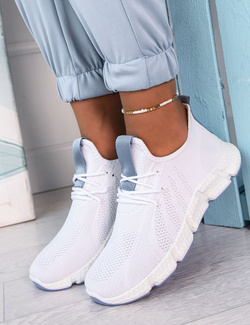 Damskie buty sportowe biało-niebieskie YF608-6