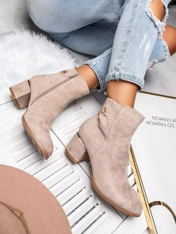 Damskie botki beżowe A6220N-8