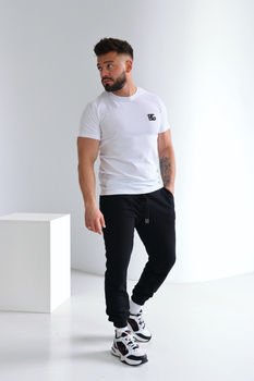 T-Shirt męski BG Bond | biały-czarny