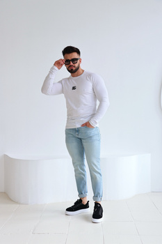 T-Shirt longsleeve męski BG Trust | biały