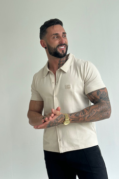 T-SHIRT MĘSKI BG RALPH | BEŻ