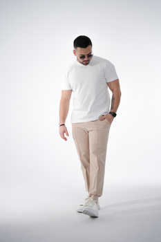 SPODNIE MĘSKIE BG FOCUS BRANDENBURG COUTURE | BEŻ