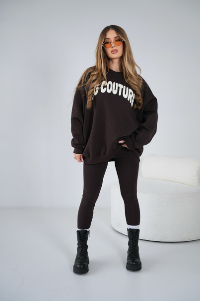 Bluza damska BG Heya | gorzka czekolada