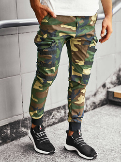 Spodnie męskie joggery zielone moro 11132AZE