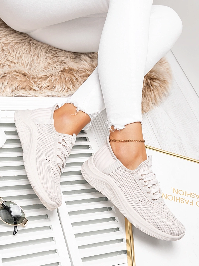 Damskie buty sportowe beżowe PDJ269-8