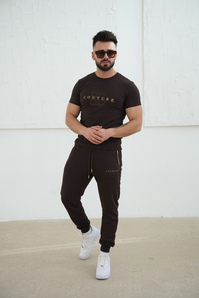 T-Shirt męski BG Fito | gorzka czekolada