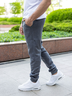 Spodnie  męskie dresowe grafitowe XW01-05