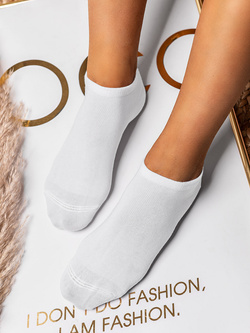 Damskie skarpetki stopki białe SKS06