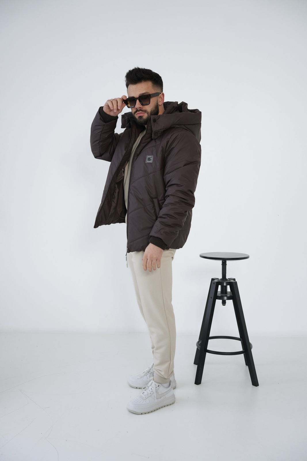 Kurtka męska BG Winter | gorzka czekolada