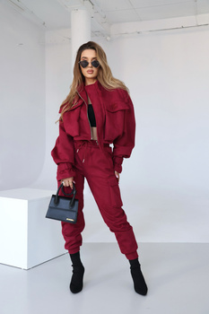 Kurtka damska BG Military | bordo