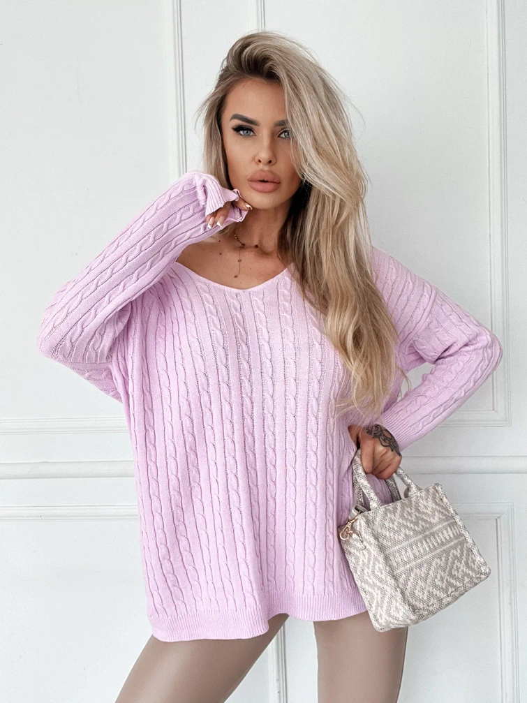 Damski sweter lila 10109L