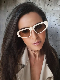 Damskie okulary przeciwsłoneczne beżowe OK32BE