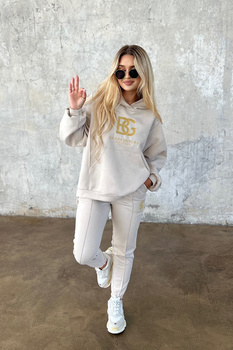 DRES BG ROYAL SUEDE BRANDENBURG COUTURE | BEŻ