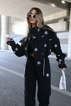 Kurtka jeans damska BG Popcorn | czarny