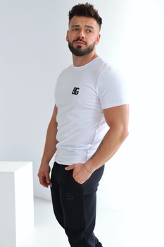 T-Shirt męski BG Bond | biały-czarny