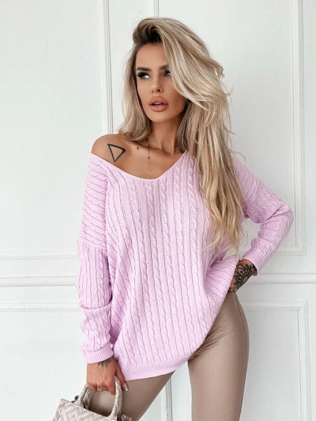Damski sweter lila 10109L