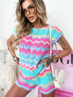 Bluzka sweterkowa kimono multikolor