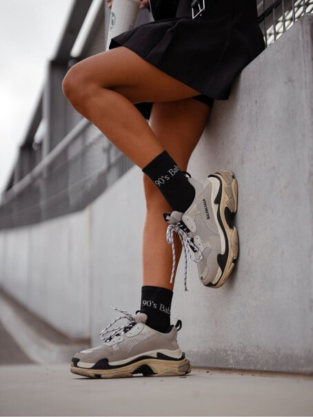 Skarpetki damskie 90's Baby 0200.125, Kolor Czarny, Rozmiar 37-41