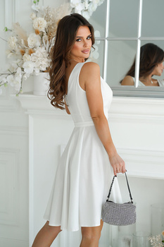 BROKATOWA SUKIENKA ECRU