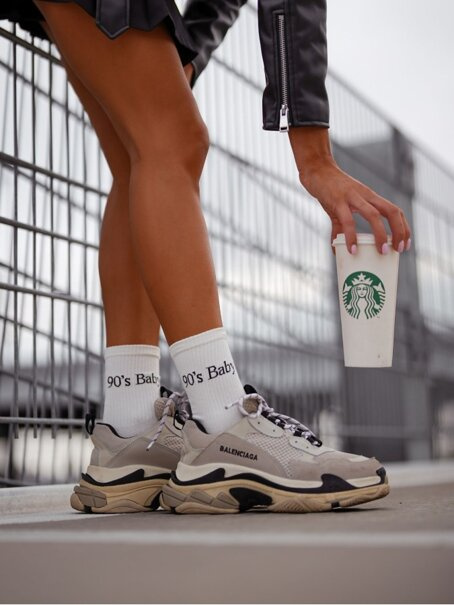 Skarpetki damskie 90's Baby 0200.125, Kolor Ecru, Rozmiar 37-41