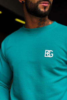 BLUZA MĘSKA BG BASIC | SZMARAGDOWY