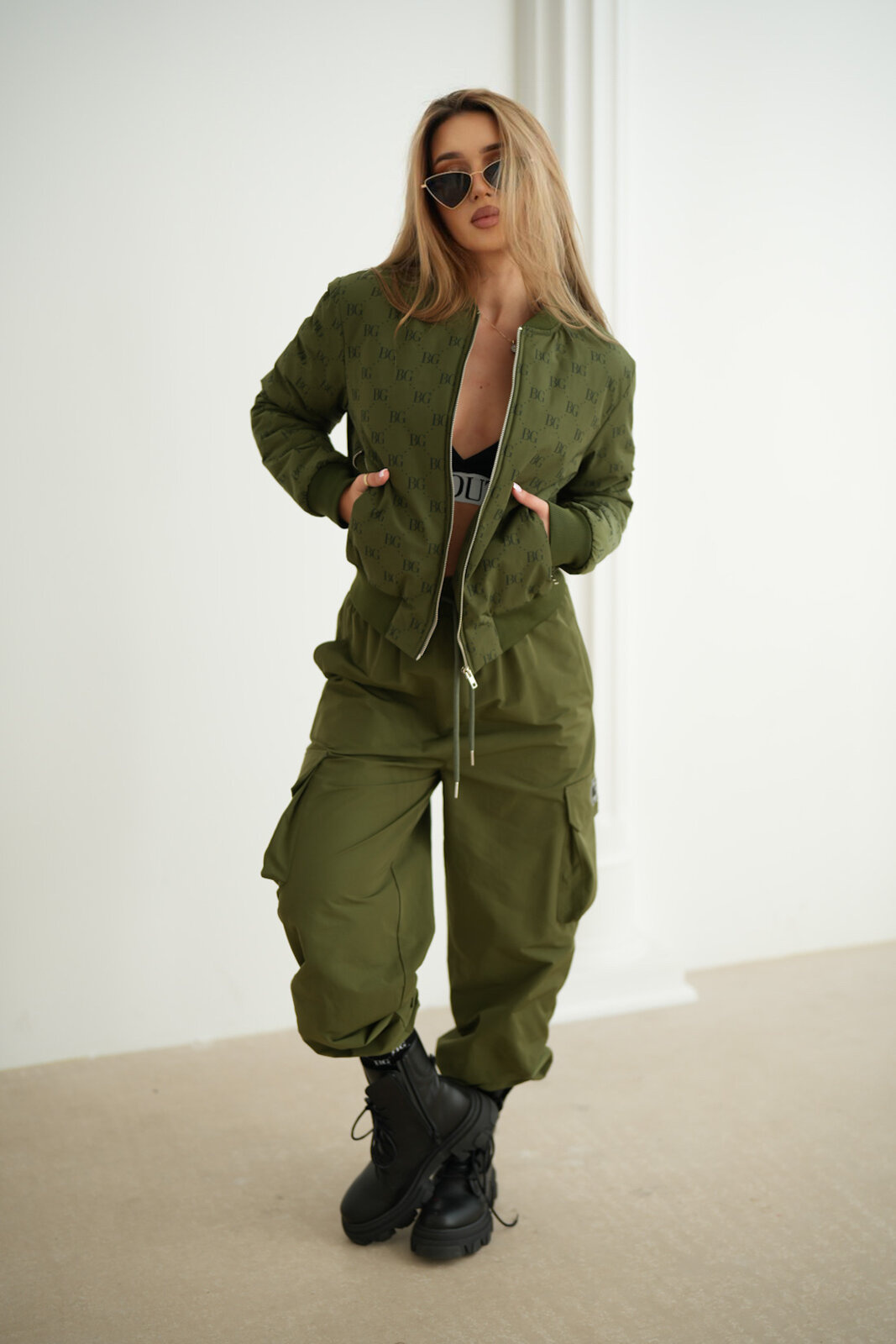 SPODNIE DAMSKIE BG EGO | KHAKI