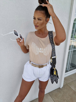 T-shirt WINGS –  jasny beż