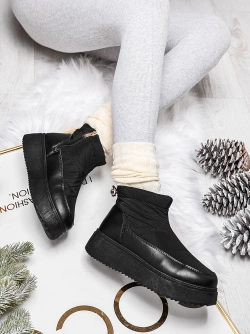 Damskie śniegowce czarne HY856