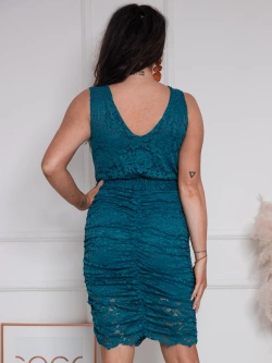 Krótka koronkowa sukienka z paskiem Diana