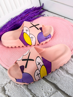 Damskie klapki różowe CK240-11