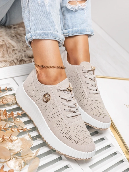 Damskie buty sportowe szarobeżowe TL550-33