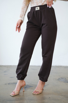 Spodnie damskie BG Version | gorzka czekolada