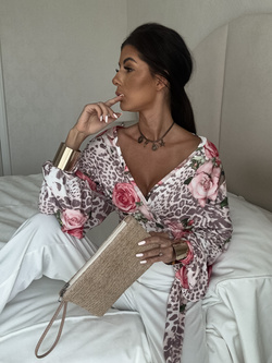 Bluzka KAIRA print pantera – rose