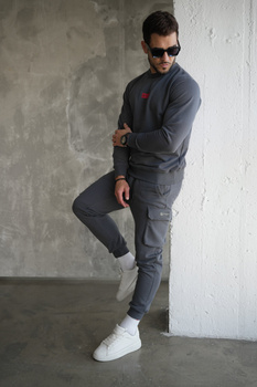 SPODNIE MĘSKIE BG TRACK | GRAFIT