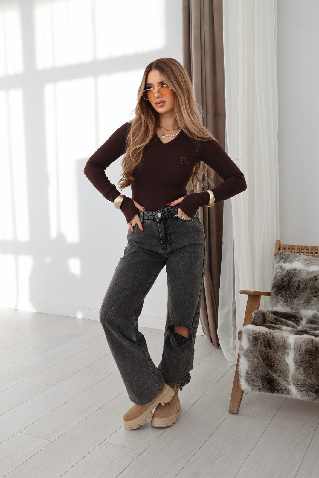 Body damskie BG Lick | gorzka czekolada