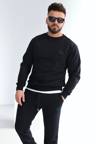 Bluza męska BG Basic | czarny-czarny