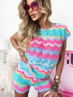 Bluzka sweterkowa kimono multikolor