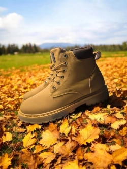 Męskie ocieplane camelowe trapery TL230-32