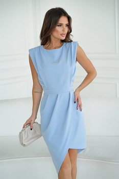 SUKIENKA Z ODKRYTYMI PLECAMI BŁĘKITNA
