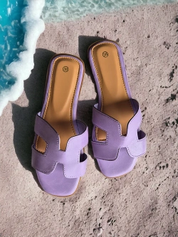 Klapki damskie fioletowe WS9050-27