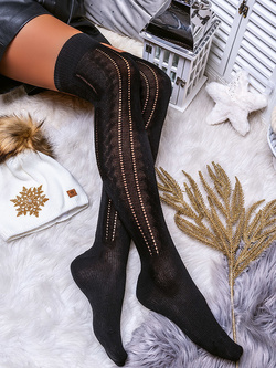 Damskie zakolanówki czarne ZW01