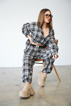 Spodnie damskie BG Friday | czarny-beż