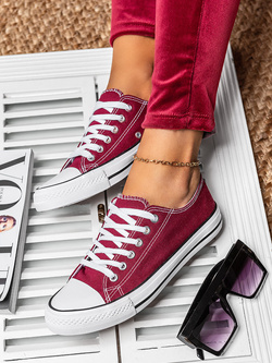 Damskie trampki bordowe QY831-45
